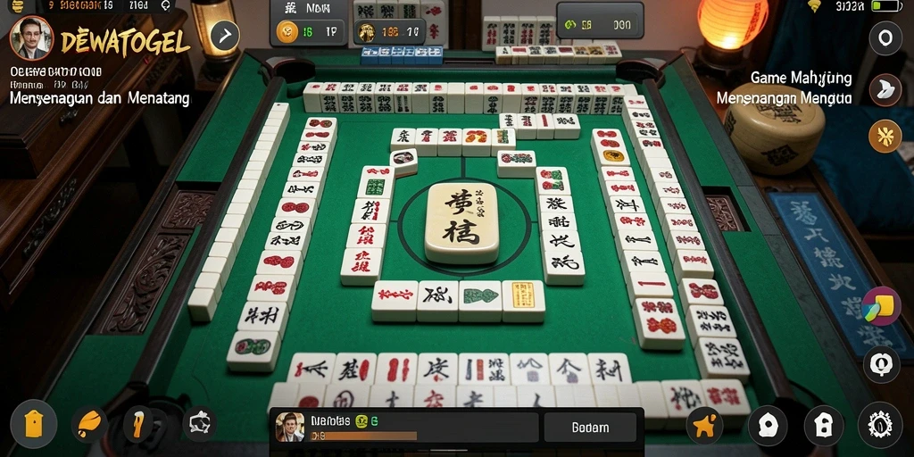 Screenshot DEWATOGEL menampilkan gameplay Mahjong yang seru dan interaktif.