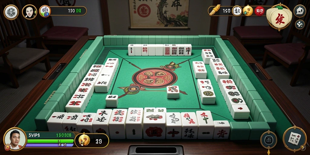 Tampilan menarik dari gameplay SVIP8 dalam permainan Mahjong.