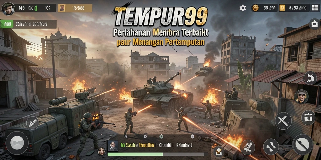 Menampilkan menara dan strategi pertahanan dalam TEMPUR99.