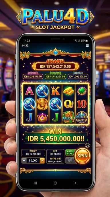 Tampilan utama aplikasi palu4d yang user-friendly.
